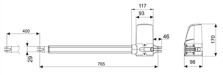 ROLLKIT drive for double-leaf gate, set with photocells