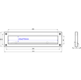 Rectangular Letter Plate, Zn - anthracite