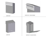 Built-in Mailbox with Stainless Steel Front Panel, Anthracite