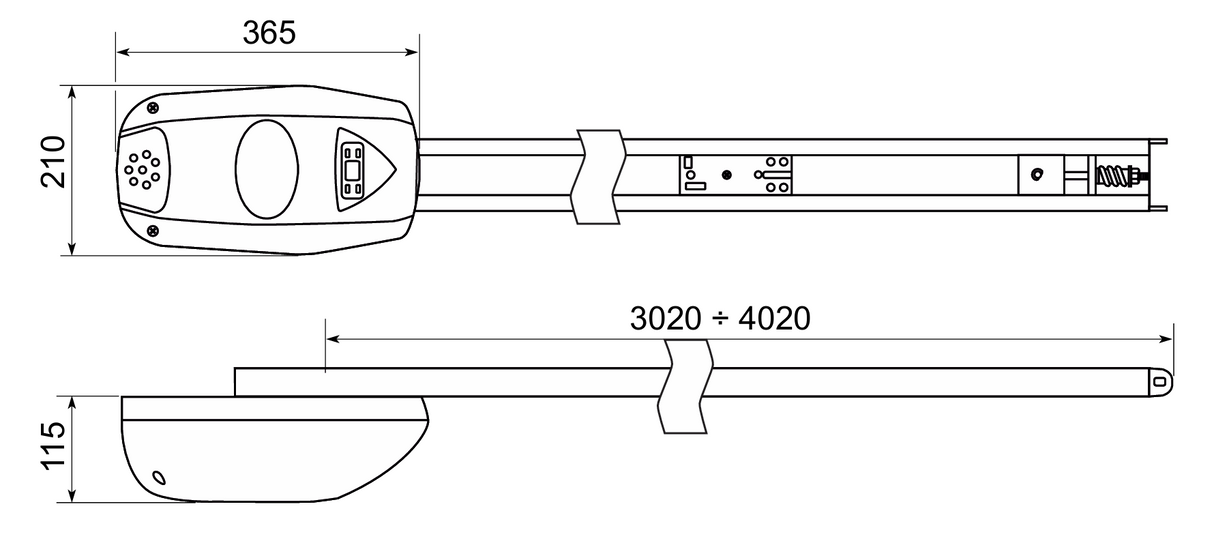 Garage door opener  CAME max. 14 m2