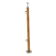 Beech pole - left AISI304+BEECH, D42,4x2/2xModel22