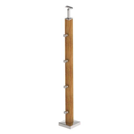 Beech square pole BUK (BEECH) JP 40x40mm 4xd12mm