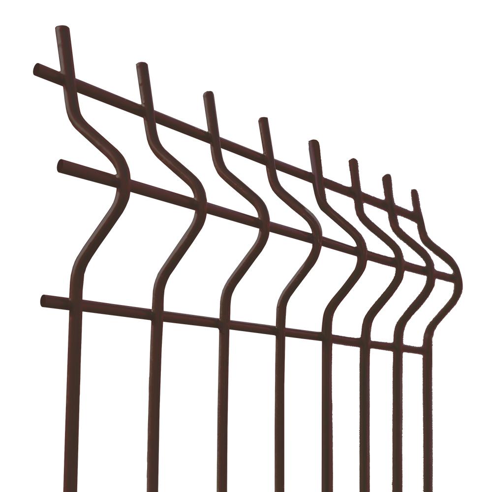 Welded fence panel 3D ZnPVC 2500x1730x4mm brown