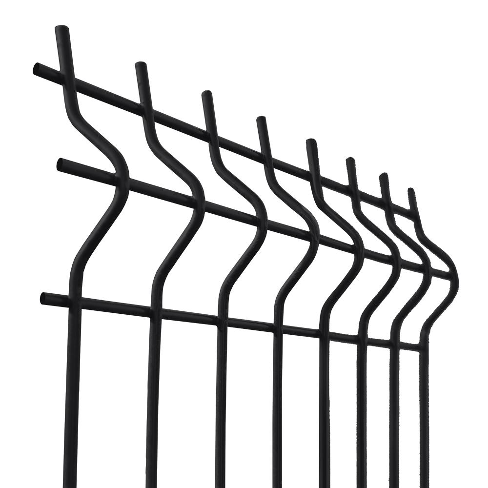 Pannello di recinzione saldato 3D ZnPVC 2500x1730x4mm nero