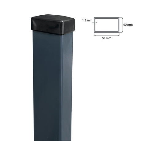 Palo 60x40mm ZnPVC 3000mm antracite