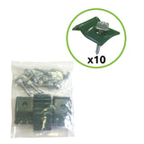 Clamp for tension wire with screw ZnPVC green 10pcs
