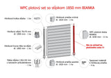 Set di recinzione WPC con palo 1850mm BIANKA grigio