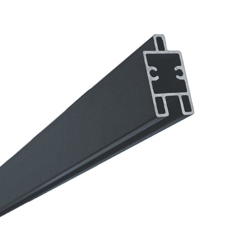 Aluminum strip bottom/decorative, 1820mm anthracite for WPC fence boards