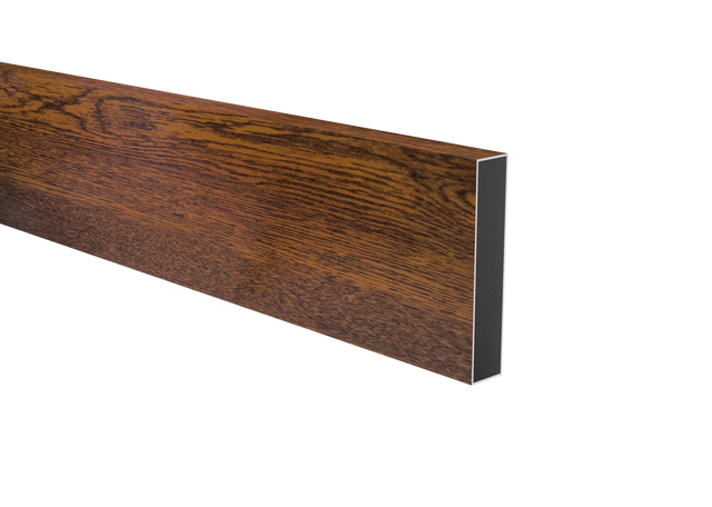 Aluminum fence panel 20x100x1,1-6000mm dark walnut