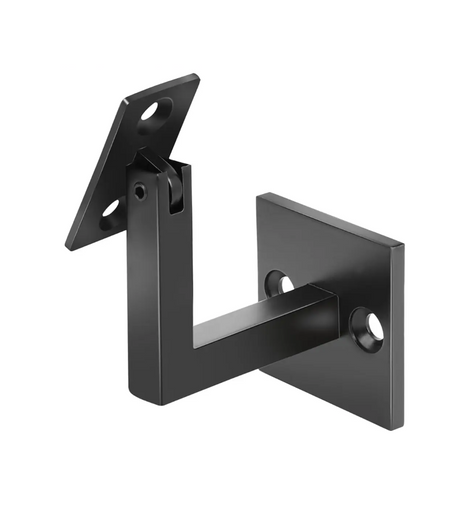 Wall handrail bracket - adjustable, black, Fe
