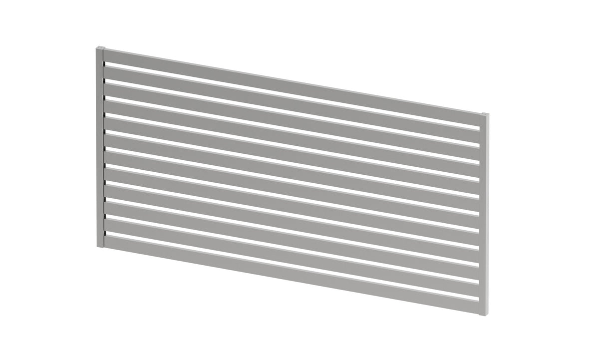 Recinzione in acciaio zincato 1x2m con riempimento rettangolare in acciaio zincato 20x60, Natural