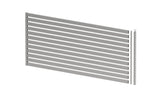 Recinzione in acciaio zincato 1x2m con riempimento rettangolare in acciaio zincato 20x60, Natural