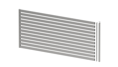 Recinzione in acciaio zincato 1x2m con riempimento rettangolare in acciaio zincato 20x60, Natural