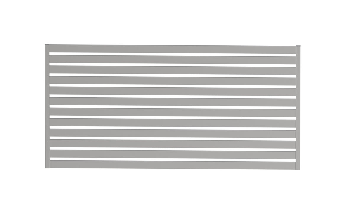 Recinzione in acciaio zincato 1x2m con riempimento rettangolare in acciaio zincato 20x60, Natural