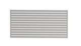 Recinzione in acciaio zincato 1x2m con riempimento rettangolare in acciaio zincato 20x60, Natural