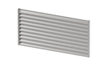 Galvanized steel fence 1x2m with galvanized steel louver infill 40.5x105, Natural