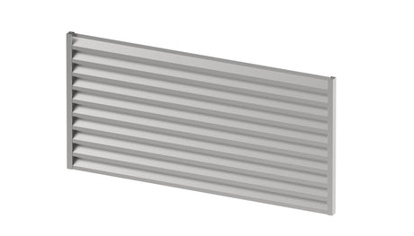 Recinzione in acciaio zincato 1x2m con riempimento a lamelle in acciaio zincato 40,5x105, Natural