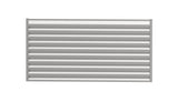 Galvanized steel fence 1x2m with galvanized steel louver infill 40.5x105, Natural