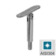 Handrail bracket  - Polished AISI304, 40x40x2/M10m