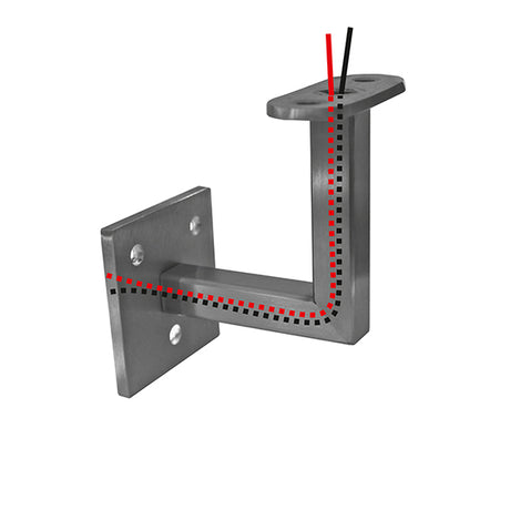 Wall-mounted handrail bracket - flange