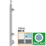 Stainless steel pole - straight, right