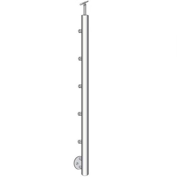 Stainless steel pole, BK-straight, polished AISI30