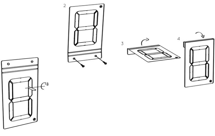 House plate number "7 SEGMENT" 190x110x1 Universal