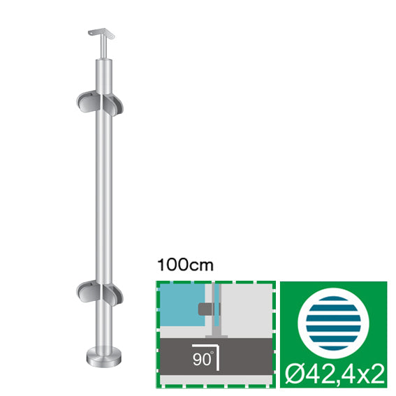Stainless steel pole, VK-straight