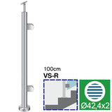 Stainless steel pole, VK-staircase, right AISI304,