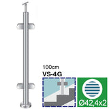 Stainless steel pole, VK-staircase, AISI304, D42,4