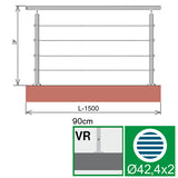 Cable railing AISI304, AISI304, D42,4/4xd5/H900/L1