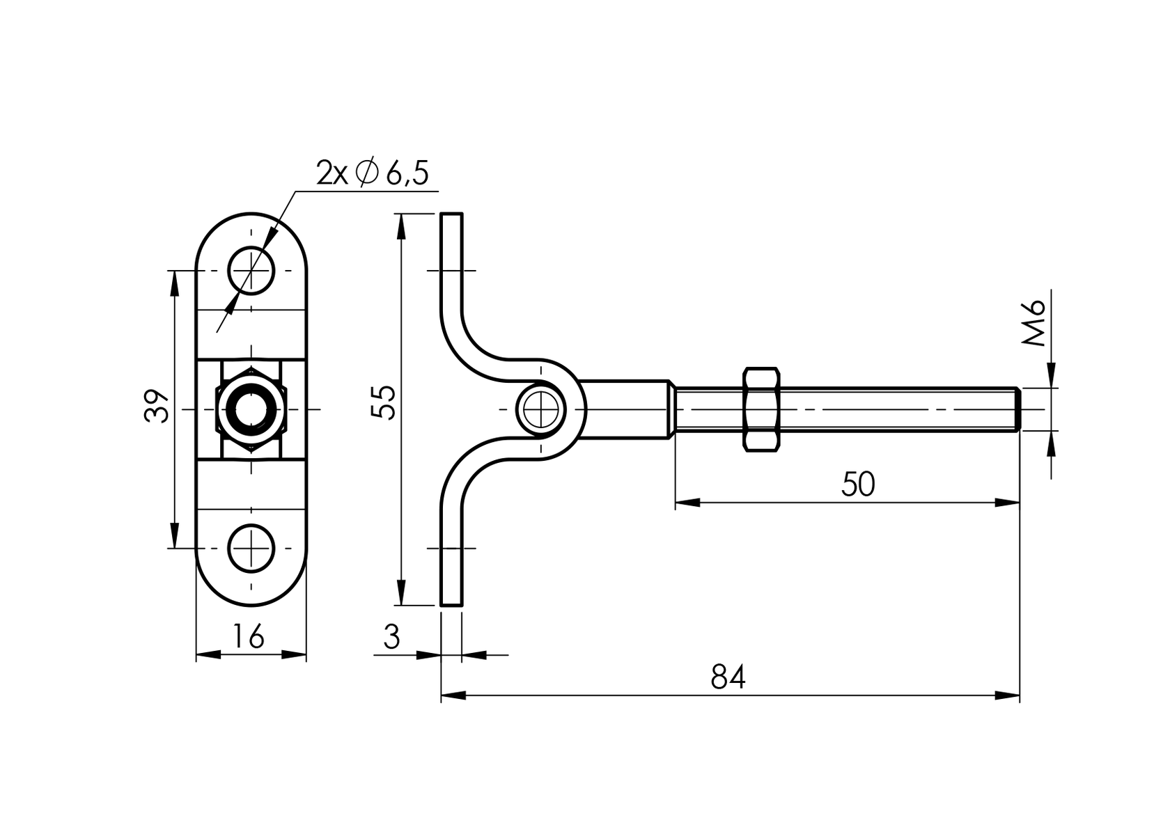 Inox cable clamp