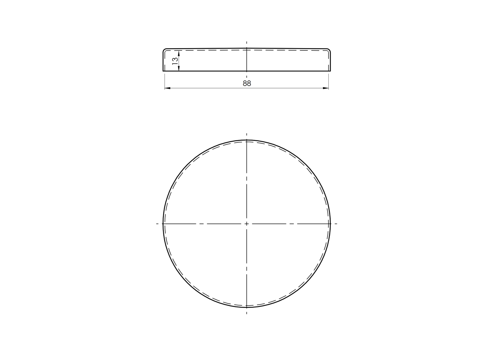 Stainless steel upper anchoring - rosette