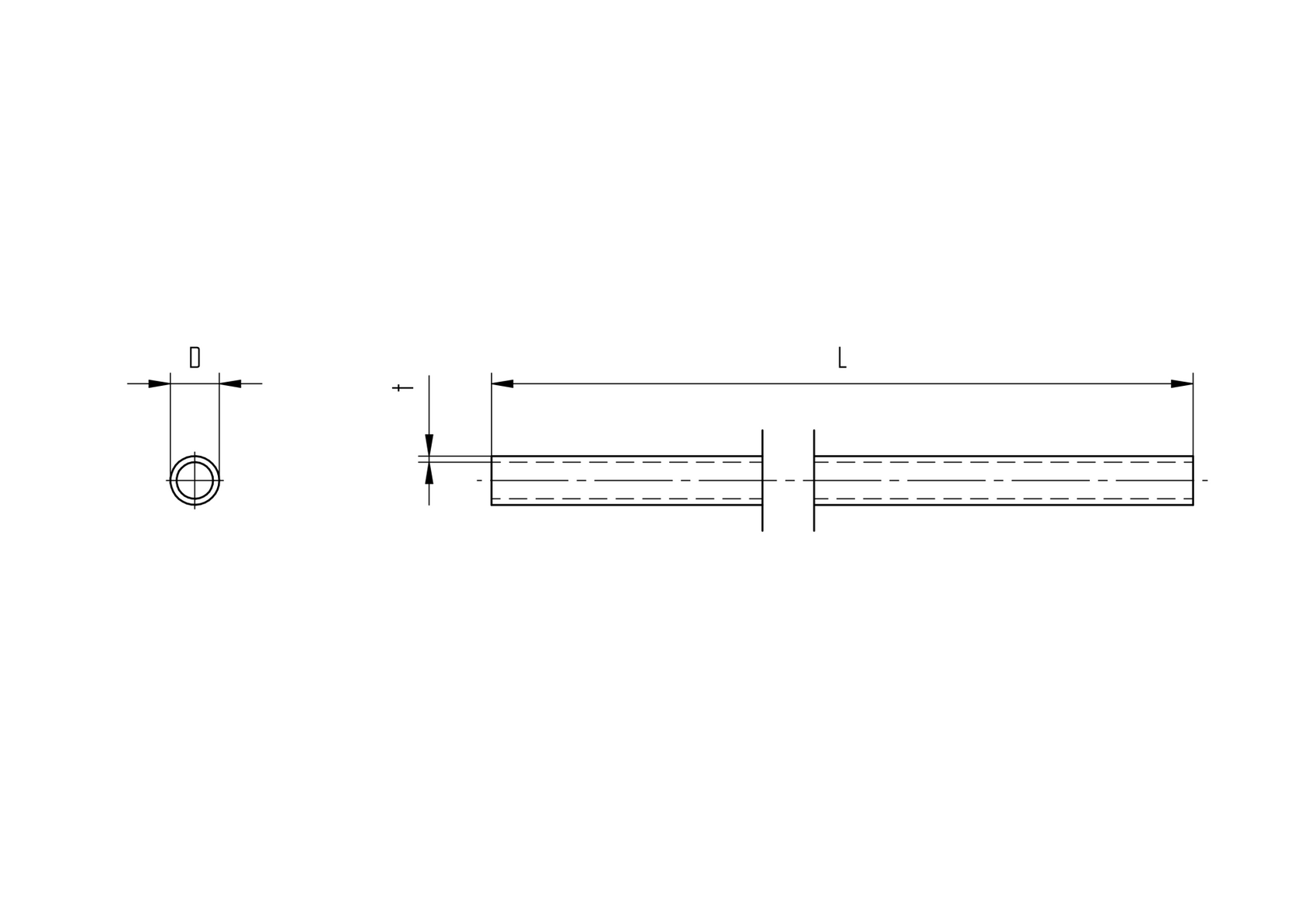 Pipe, sutured, brushed