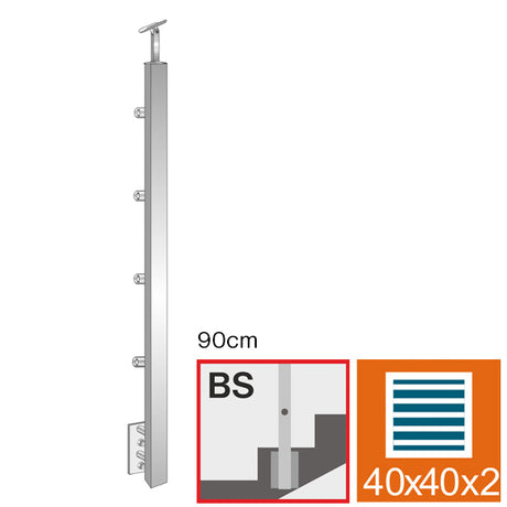Stainless steel pole, BK-stairs