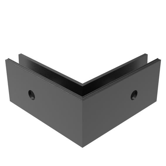 AL profile,  side mount- 90°conector AL/ELOX/Satin