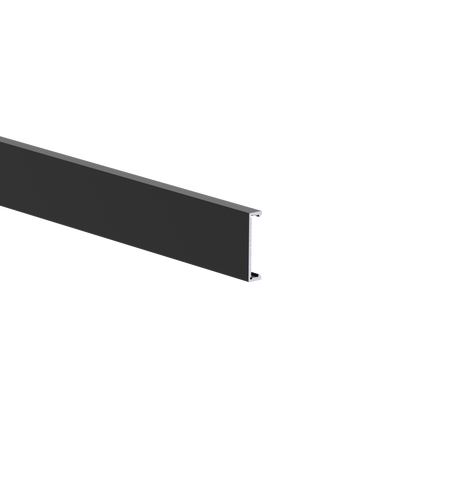 Aluminum facade strip 25x6-6000mm R9005