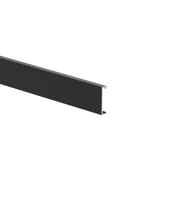 Aluminum facade strip 25x6-6000mm R9005