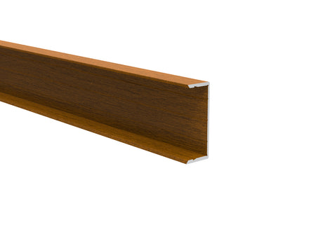 Aluminium fence adapter for 40 mm infills and for façade system, 45 x 20 – 6.0 m – Wood decor GOLDEN OAK - W03