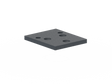 Aluminium anchor plate for post 56x 60, top mounting - Anthracite RAL 7016