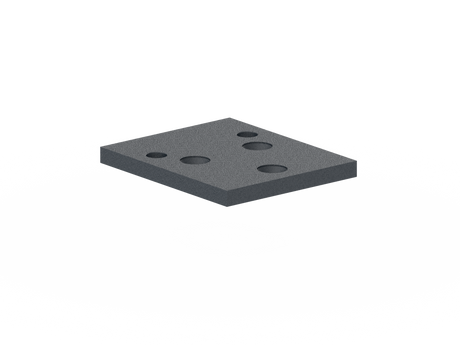 Piastra di ancoraggio in alluminio per palo 56x 60 - Antracite RAL 7016