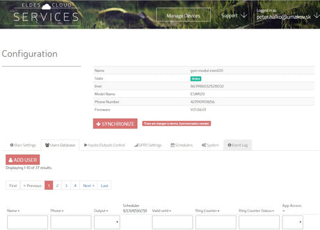 GSM gate swtich + EventLog 12-24V, 230V ESIM320