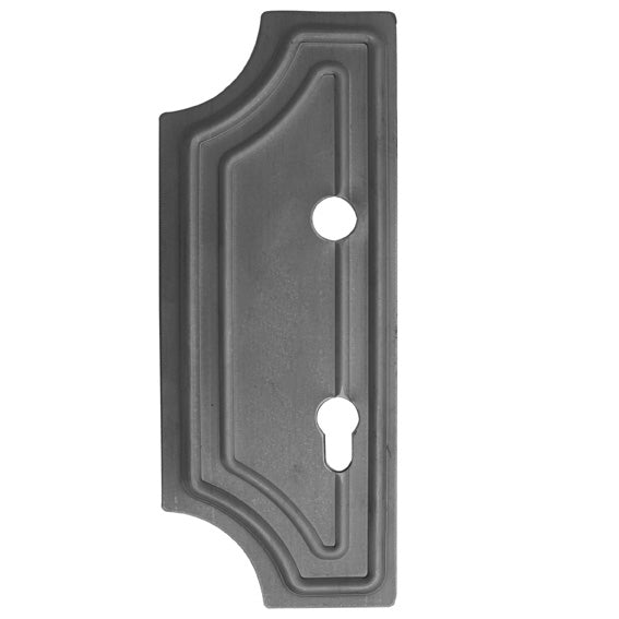 Decorated gate plate, left 285x112,t2,5 d20mm,90mm