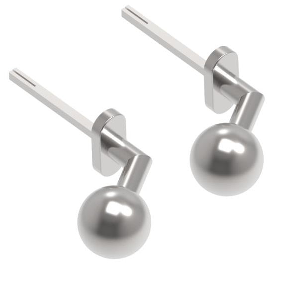 Door handle with plate, pair AISI 304, K320