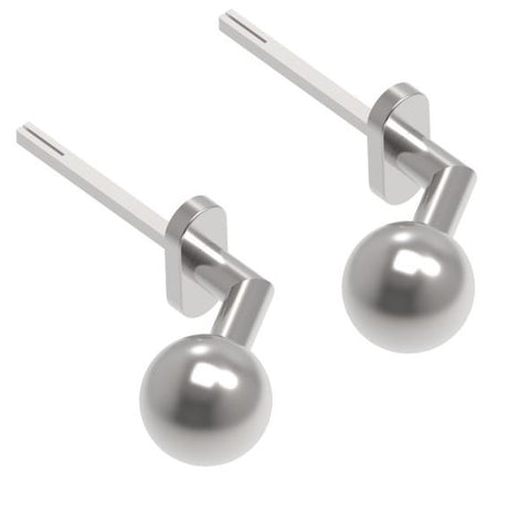 Door handle with plate, pair AISI 304, K320