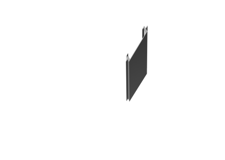 Narrow slanted cover strip for 20mm post profiles R7016