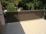 Glass railing, aluminium profile, 2500x1000mm