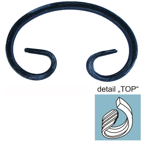 Scroll "C" h150, b80, 12x6mm