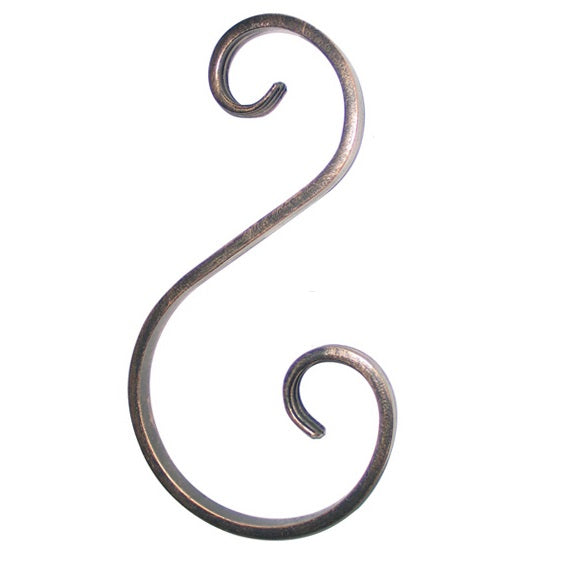 Scroll "S" h230, b120/60, 12x6mm