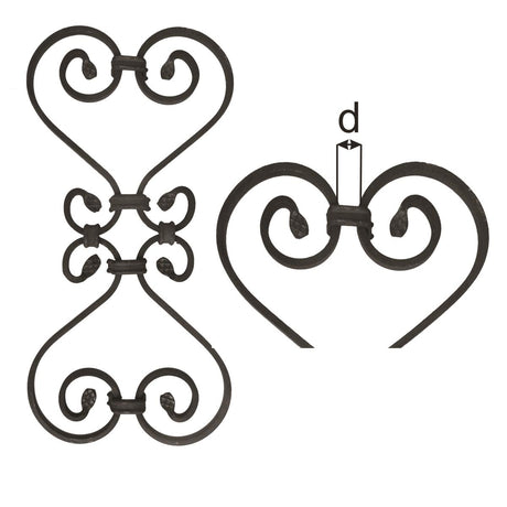 Ornament 410x200, 12x6, d12x12mm